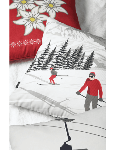 Coussin PISTES Naturel 50 x 50 cm