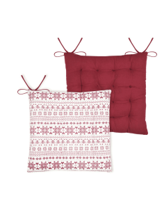 Galette de chaise FLOCONS Valgenis écru 38 x 38 cm