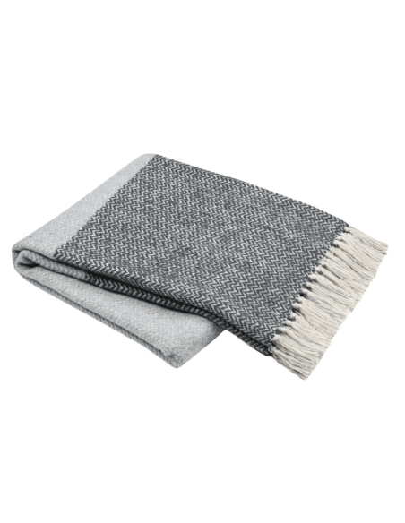 PLAID Genève gris 125 x 150 cm