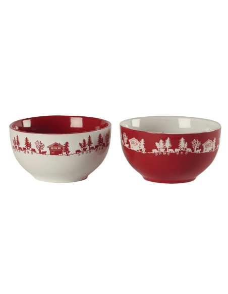 copy of Set de 2 Mugs décor CHALET POYA blanc/rouge
