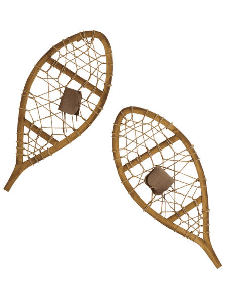 Paires de raquettes anciennes en BOIS