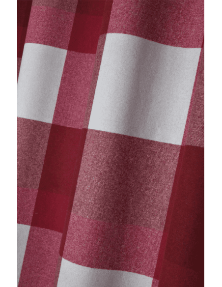 Rideau SOLLIERES à rayure rouge 135 x 260 cm