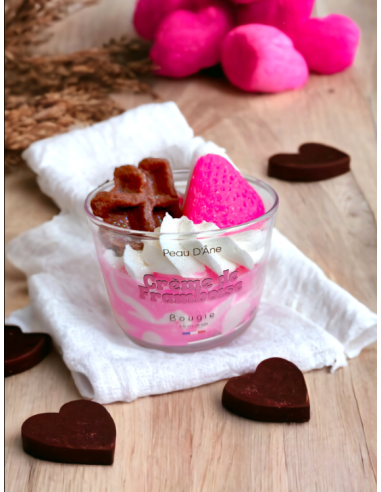 BOUGIE verrine parfum crème de framboise 125g