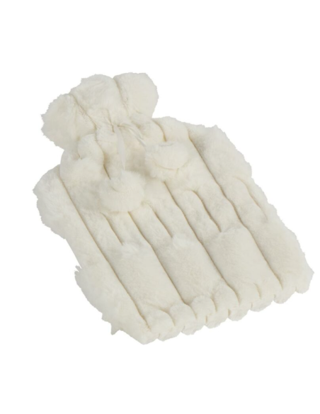 Bouillote fausse fourrure blanche