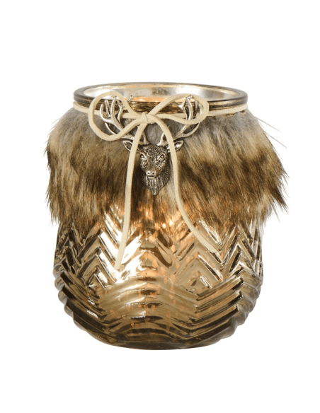 Photophore argenté CERF