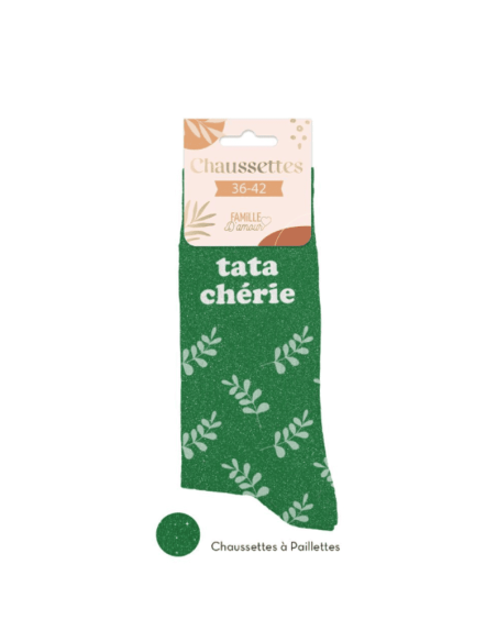 Chaussettes femme à paillettes TATA CHERIE