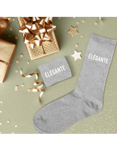 Chaussettes femme à paillettes ELEGANTE