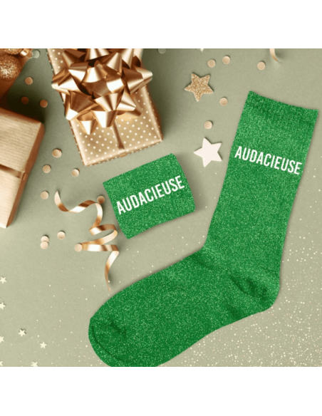 Chaussettes femme à paillettes AUDACIEUSE