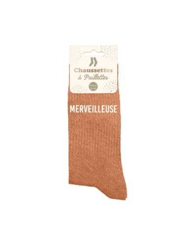 Chaussettes femme à paillettes MERVEILLEUSE
