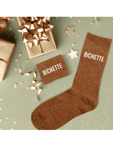 Chaussettes femme à paillettes BICHETTE