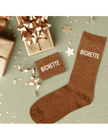 Chaussettes femme à paillettes BICHETTE