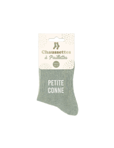 Chaussettes femme à paillettes PETITE CONNE
