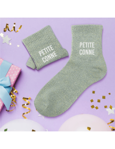 Chaussettes femme à paillettes PETITE CONNE 2
