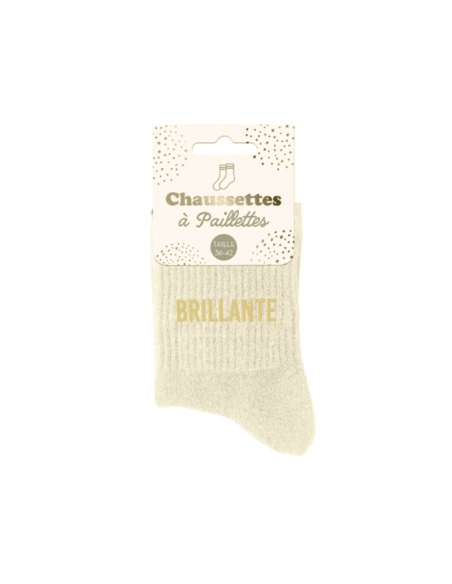 Chaussettes femme à paillettes BRILLANTE