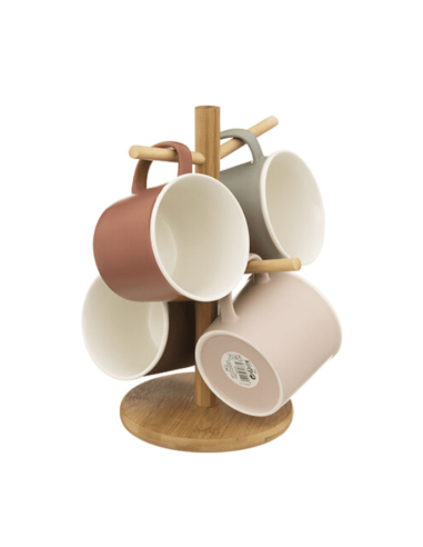 Rack 4 mugs NATURE 38 cl