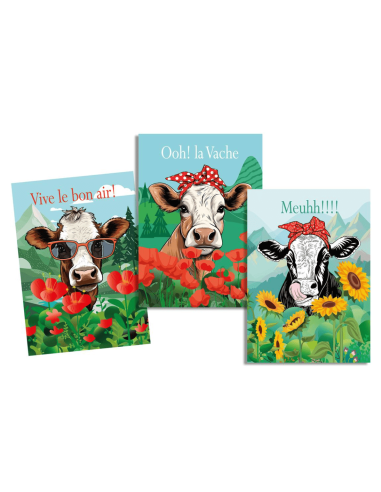 Torchons VACHES multicolore 50 x 70 cm Lot de 3