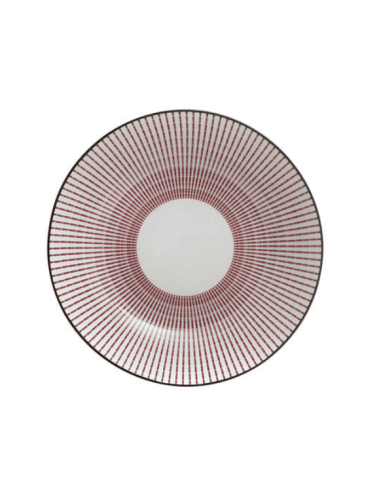 Assiette creuse LUNIS rouge
