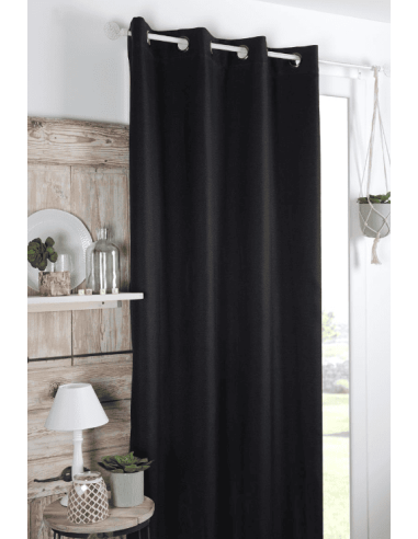 Rideau occultant Copenhague Noir 140 x 260 cm