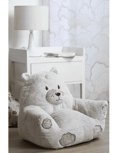 Pouf enfant Jules l'ours blanc