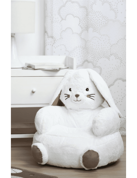 Pouf enfant Basile le lapin blanc