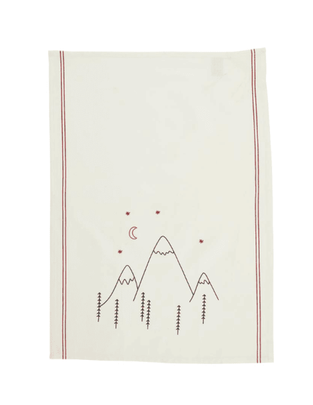 Set de 2 torchons MONTAGNE/TELEPHERIQUE 50 x 70 cm