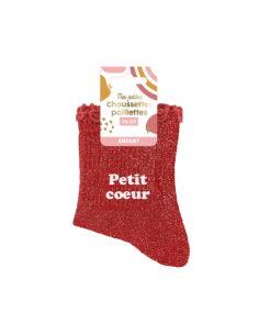 Chaussettes paillette enfant PETIT COEUR 3-6 ans