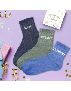 Coffret trio chaussettes paillettes REVEUSE 2