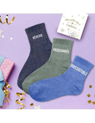 Coffret trio chaussettes paillettes REVEUSE