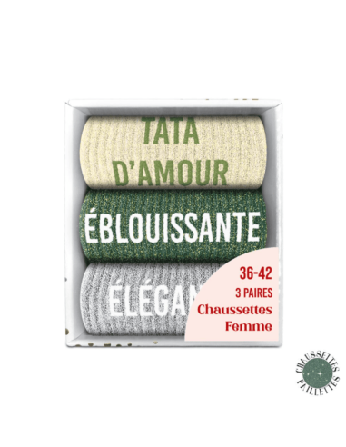 Coffret trio chaussettes paillettes TATA D'AMOUR