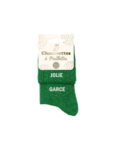 Chaussettes femme à paillettes JOLIE GARCE