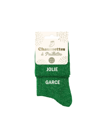 Chaussettes femme à paillettes JOLIE GARCE