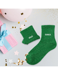 Chaussettes femme à paillettes JOLIE GARCE 2