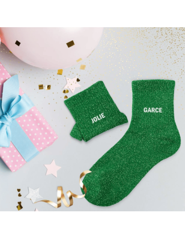 Chaussettes femme à paillettes JOLIE GARCE