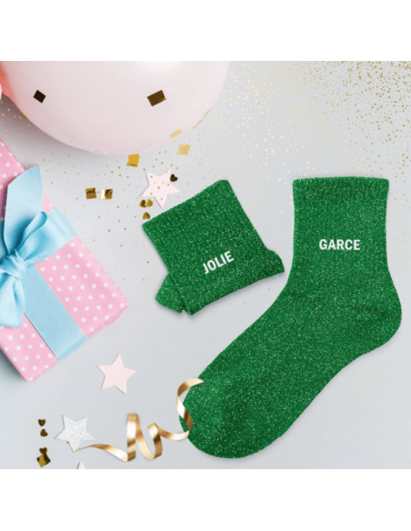 Chaussettes femme à paillettes JOLIE GARCE