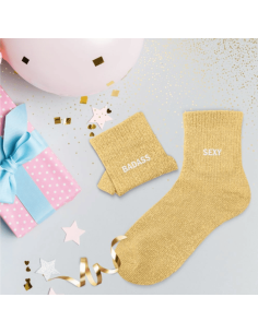 Chaussettes femme à paillettes BADASS SEXY 2