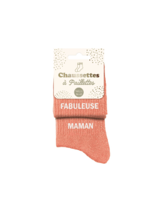 Chaussettes duo femme à paillettes FABULEUSE MAMAN