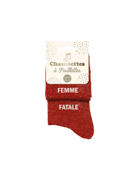 Chaussettes femme duo à paillettes FEMME FATALE