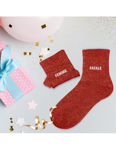 Chaussettes femme duo à paillettes FEMME FATALE
