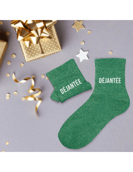 Chaussette femme à paillettes DEJANTEE