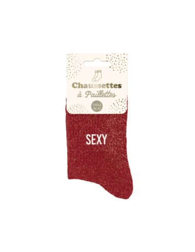 Chaussettes femme à paillettes SEXY