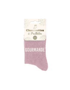 Chaussettes femme à paillettes GOURMANDE