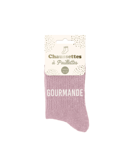 Chaussettes femme à paillettes GOURMANDE