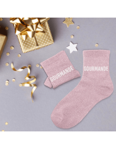 Chaussettes femme à paillettes GOURMANDE 2