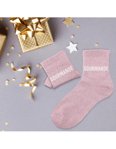 Chaussettes femme à paillettes GOURMANDE