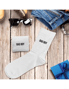 Chaussettes blanches BAD BOY Homme 2