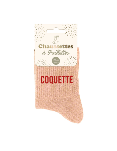 Chaussettes femme à paillettes COQUETTE