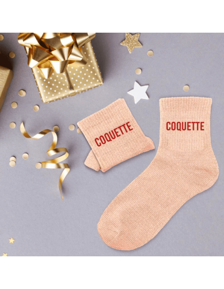 Chaussettes femme à paillettes COQUETTE