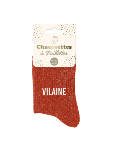 Chaussettes femme à paillettes VILAINE