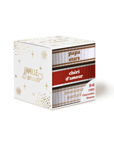 Coffret trio chaussettes PAPA OURS