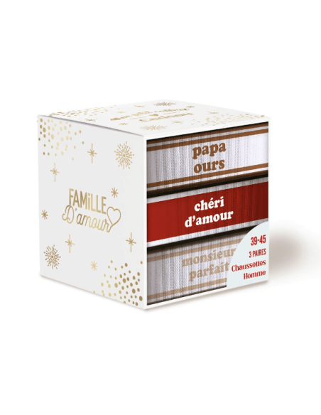 Coffret trio chaussettes PAPA OURS